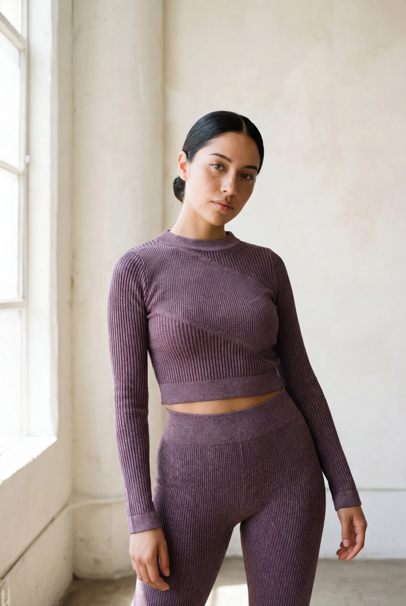 CONJUNTO ACANALADO MANGA LARGA